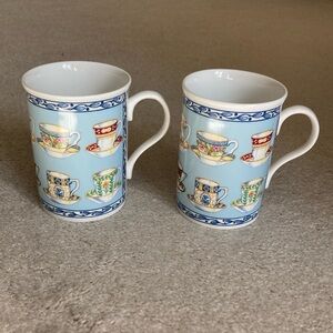 2 Crown Trent china limited (fine bone) with teacup design